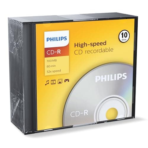 Image of Philips CDR-80 (52x) 10pk Slim Jewel Case