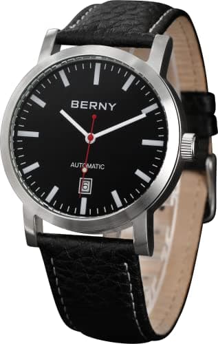 Image of BERNY Men Automatic Watch with Date Function Wristwatch