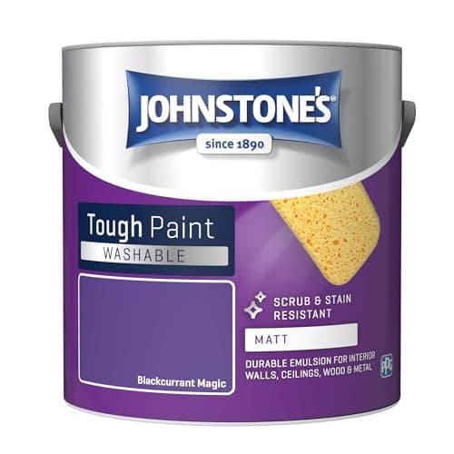 Image of Johnstone's - Washable Paint - Blackcurrant Magic - Matt Finish - Emulsion Paint - Highly Durable - Stain Resistant - Non Toxic & Low Odour - 12m2 Coverage per Litre - 2.5L
