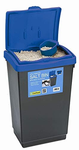 Image of 47L Winter Salt Bin Blue Lid for Storage made from Plastic with Scoop