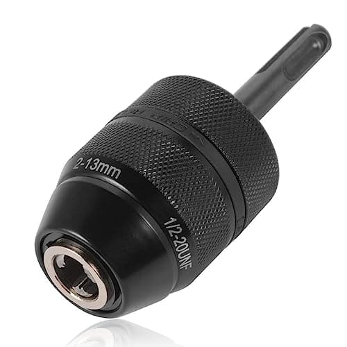 Image of Mesee 2-13MM Keyless Drill Chuck with SDS Plus Adaptor, Professional Heavy Duty 1/2-20UNF Mount Quick Change Self-Tighten Drill Chuck Adapter Converter Rotary Hammer Conversion Tool