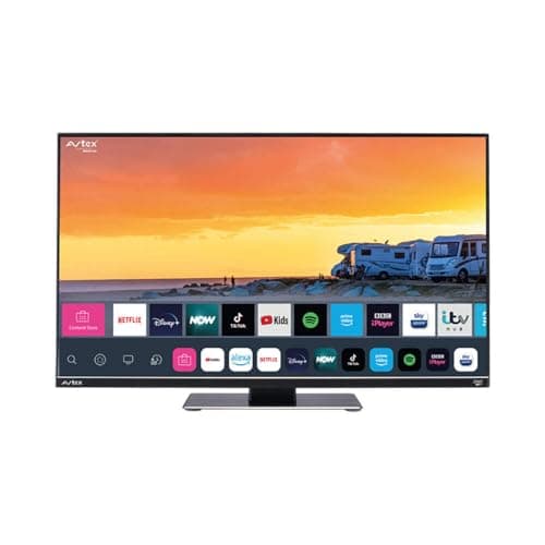 Image of Avtex W249TS 24 inch Smart TV for Motorhome Caravan Truck Boat - 12v 24v 240v 24 inch Super Slim LED Wifi Bluetooth Connected Television Full HD FHD with built-in Freesat Satellite Decoder,Black