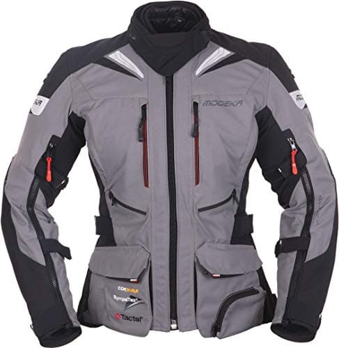 Image of Modeka Panamericana Women's Textile Motorcycle Jacket Grey/Black 46