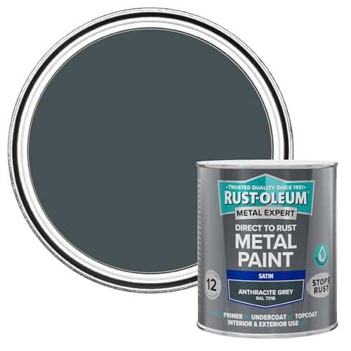 Image of Rust-Oleum Metal Expert Paint Satin Anthracite Grey 750ml