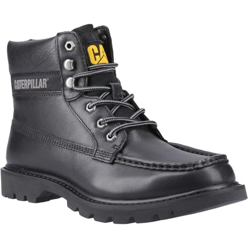 Image of CAT Footwear (Caterpillar Colorado Moc Toe Boots for Men, Made from Full-Grain Leather, Durable, Cushioned Foam Footbed, Soft Lining with Odour Control, Flexible for Everyday Support (Black) (10)