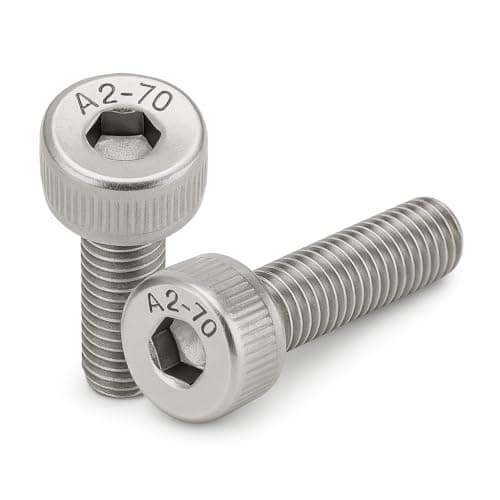 Image of M2 x 10mm Allen Socket Head Cap Screws (20pk) - ISO 4762 A2-70 Stainless Steel Allen Hex Drive Machine Screws - Full Thread Metric Fasteners for DIY, Engineering, 3D Printing M2 M3 M4 M5 M6 M8 (20pk)
