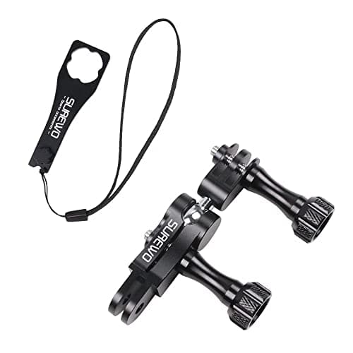 Image of SUREWO Ball Joint Mount,Aluminum Swivel Arm Mount Compatible with Gopro Hero 13,12,11,10/9/8/7/(2018)/6/5 Black,DJI Action 5 Pro/4/3,AKASO and Most Action Cameras