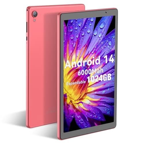Image of PRITOM 10 inch Android 14 Tablet, 32GB ROM, 6000Mah, Expand to 1024GB, Quad Core Processor, 10 inch Tablet, Android Tablets HD IPS Screen, Camera, Wi-Fi, Bluetooth, Tablet PC(Pink)