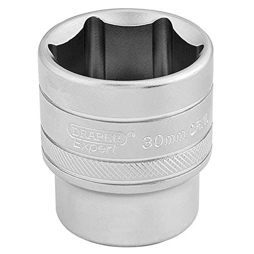 Image of Draper Expert 1/2" 30mm Square Drive Socket | 6 Point Hex Socket | Chrome Vanadium Steel Wrench Accessory | 16620