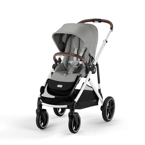 Image of CYBEX Gold Gazelle S Stroller, from Birth to Approx. 4 Years, max. 22 kg (Single Mode) / 2X 22 kg (Duo Mode), All-in-1 System with 20+ configurations, Stone Grey
