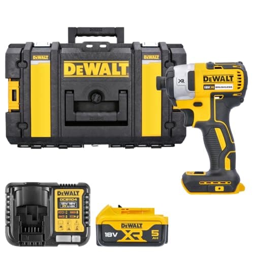 Image of DeWalt DCF887N 18v Brushless Impact Driver with 5.0Ah, Charger & Case