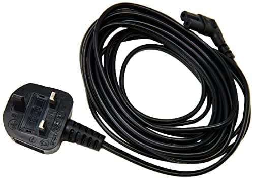 Image of Pro Elec PEL00505 5 m UK Plug to Right Angled Figure 8 (C7) Power Cable, Black