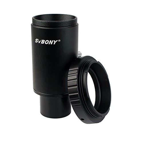 Image of Svbony T Ring Adapter, Telescope Mount Adapter 1.25in T2 T Ring Adapter, All Metal Extension Tube Telescope Camera Adapter Telescope Accessories Compatible with Canon