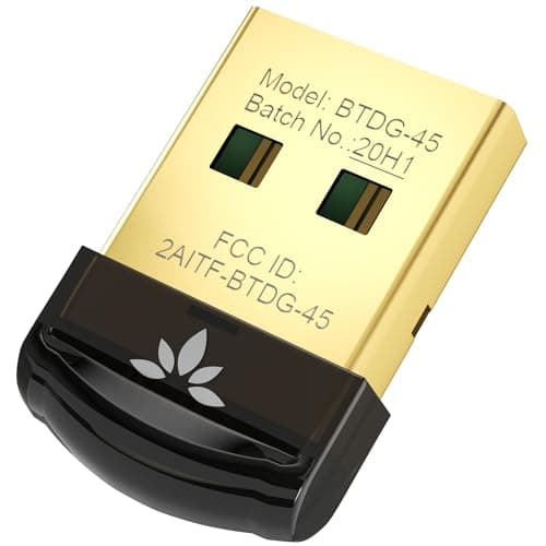 Image of Avantree DG45 USB Bluetooth 5.0 Adapter Dongle for PC Computer Desktop Laptop, Wireless Transfer for Bluetooth Headphones Speakers Keyboard Mouse Printers for Windows 11/10/8.1/8