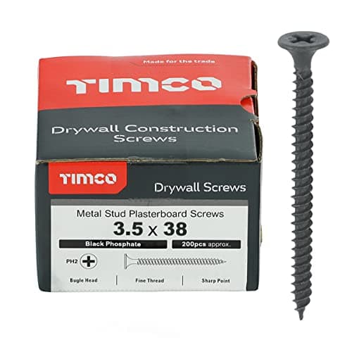 Image of TIMCO PH2 Philips Drywall Screws - 3.5 x 38 - Grey - Box of 200