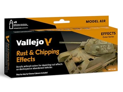 Image of Vallejo Model Air Set 71186 Rust & Chipping Effects (8)