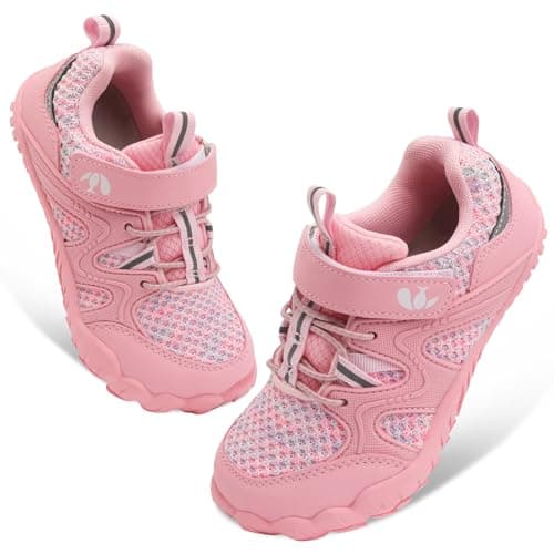 Image of JOINFREE Kid Walking Shoes Tennis Sneakers Boy Girl Sports Shoe Non-Slip Child Sneaker Pink Purple 11.5 UK Child