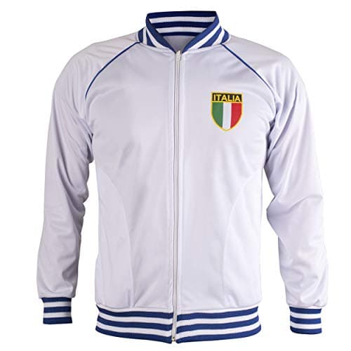 Image of JL Sport Italy/Italia Jacket Retro Football Tracksuit Zipped Jacket Men Top - XL