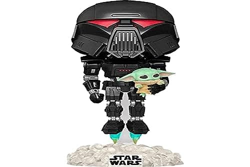 Image of Funko Pop! Star Wars: Mandalorian - Dark Trooper With Child - Glow In the Dark - Star Wars: the Mandalorian - Collectable Vinyl Figure - Gift Idea - Official Merchandise - Toys for Kids & Adults