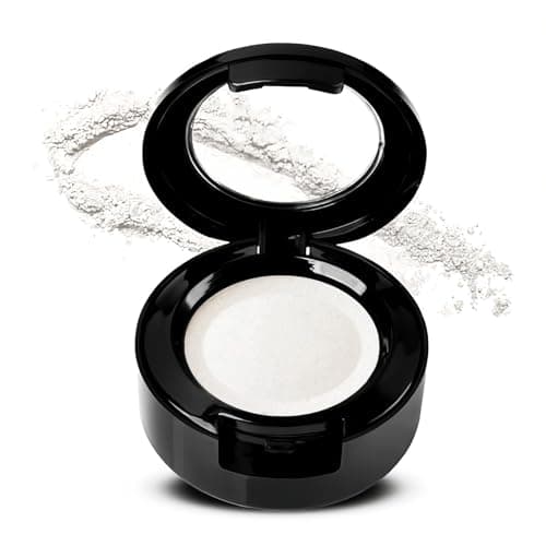 Image of White Eyeshadow Single - Matte Pressed Fine Powder, Highlighter Powder, High Pigment Long-lasting Sweatproof For Performance, Shimmer Pearl Shadow For Eye Make-Up For Women