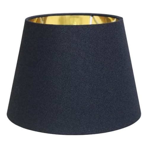 Image of Sinta 9" Modern Tapered Black Fabric Lamp Shade with Gold Lining for E27/E14 Table/Wall Lamp