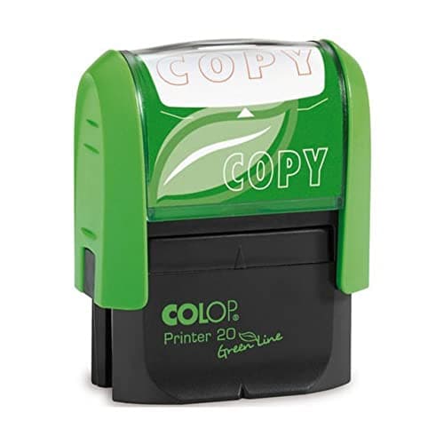 Image of Colop Green Line Word Stamp COPY Imprint 38x14mm Red Ref 1092704030
