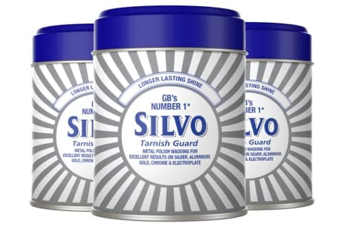 Image of Silvo Tarnish Guard Metal Polish Wadding I All Purpose Metal Polish – For Silver, Gold, Aluminium, Chrome & Electroplate I Size: 75g (Pack of 3)