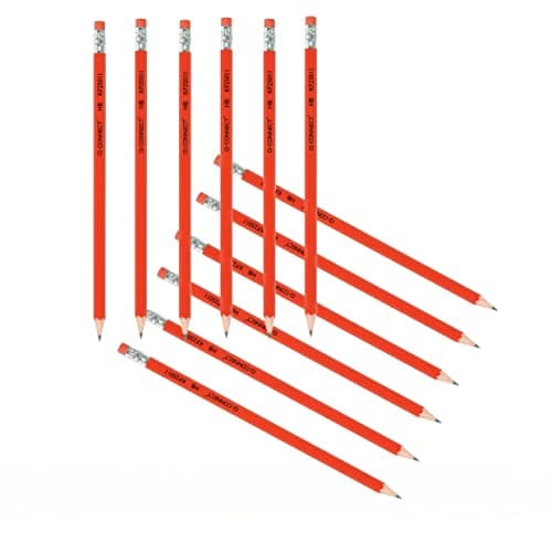 Image of Q-Connect HB Rubber Tipped Office Pencil (12 Pack)