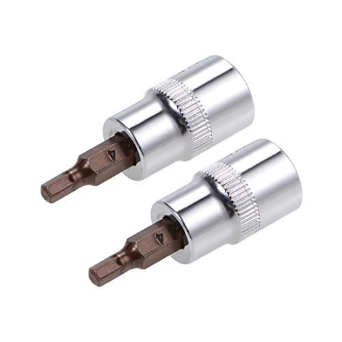 Image of sourcing map 2 Pcs 3/8" Drive x 4mm Hex Bit Socket, Standard Metric, S2 & Cr-V Steel
