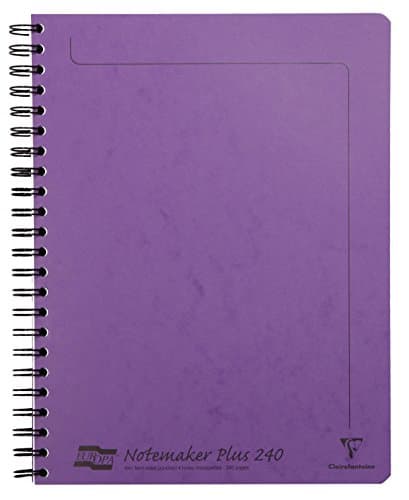 Image of Clairefontaine - Ref 482/1131Z - Europa Notemaker Sidebound Notebook (120 Pages) - A4+ Size, 90gsm Brushed Vellum Paper, Micro-Perforated Sheets, Lined Rulings - Lilac