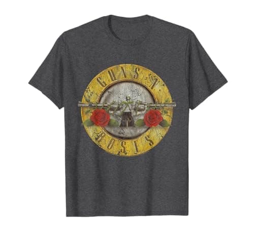 Image of Official Guns N' Roses Vintage Logo Grey T-Shirt