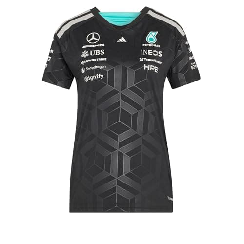 Image of adidas Women's Mercedes - AMG Petronas Formula 1 Team Driver Jersey, Black, M