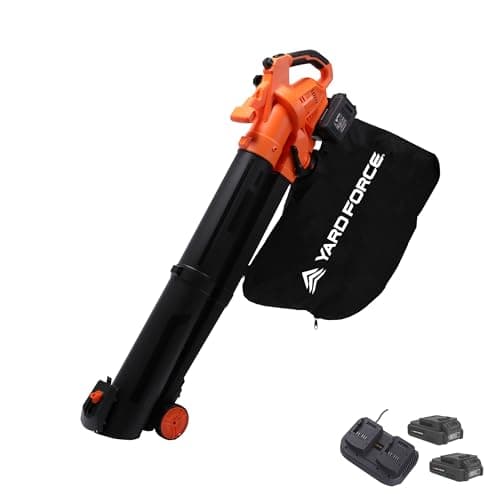 Image of Yard Force LB C20C 40V Cordless Leaf Blower & Vacuum – 3-in-1 Garden Tool with 45L Collection Bag, Mulching Function, Variable Speed, 2 x 20V/4.0Ah Batteries – CR20 Range Compatible