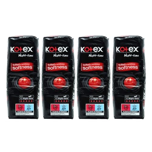 Image of Kotex Maxi Night Time Sanitary Towels 4x10 Pack (New Packaging)