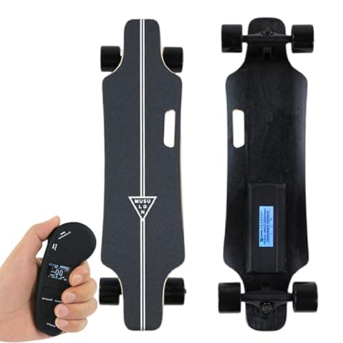 Image of Sushangmao Electric Longboard Skateboard/Electric Skateboard With Upgraded Lcd Remote Controlfor,4 Gear Settings,Maximum Speed 15-30 Km/H,Easy Carry Handle Design,For Beginners-Pro dualdrive30km
