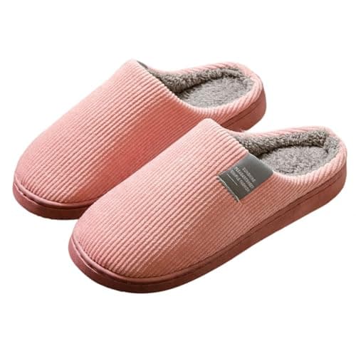 Image of Generisch Women's Cosy Slippers for Home Use, Comfortable Slippers for Autumn and Winter, Soft Slippers for Couples, pink, 7 UK