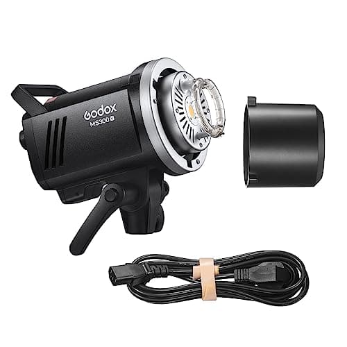 Image of Godox MS300-V Studio Flash Light Upgraded 300Ws Strobe Light 0.1-1.8S Recycle Time, 5600±200K, 2.4G Wireless X System with 10W LED Modeling Lamp Bowens Mount