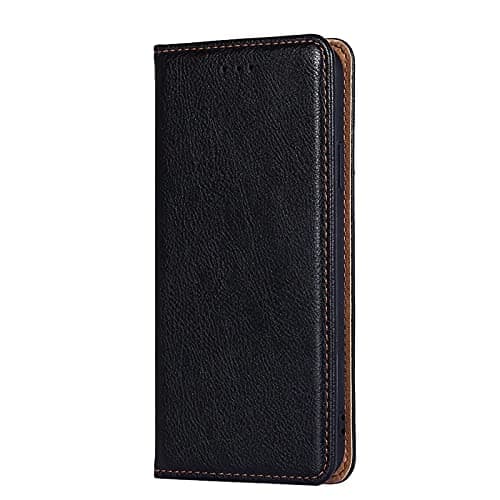 Image of LINER Leather Case for OPPO Reno 4 Pro 5G (Reno4 Pro), Wallet Case Premium PU Shockproof TPU Slim Case [Card Slots/Kickstand/Magnetic Closure] Flip Folio Cover for OPPO Reno 4 Pro 5G (Reno4 Pro),Black