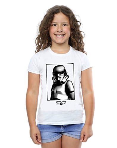 Image of Star Wars Girls Imperial Troops T-Shirt White 9-11 Years