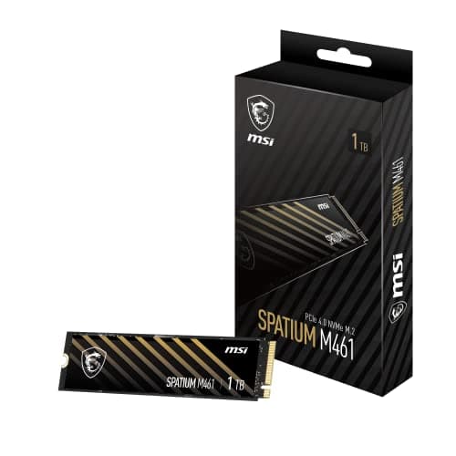 Image of MSI SPATIUM M461 PCIe 4.0 NVMe M.2 1TB Internal SSD PCIe Gen4 NVMe