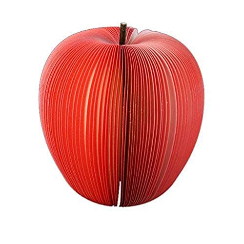 Image of Apple Shape Note Paper 3D Fruit Writing Stationary Portable Memo Notepad Message Scratch Pad Wedding Red