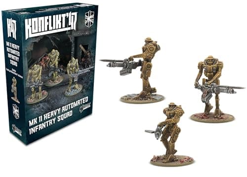 Image of Warlord Games Mk II Heavy Automated Infantry Squad - British Commonwealth for Konflikt 47 Highly Detailed Miniatures