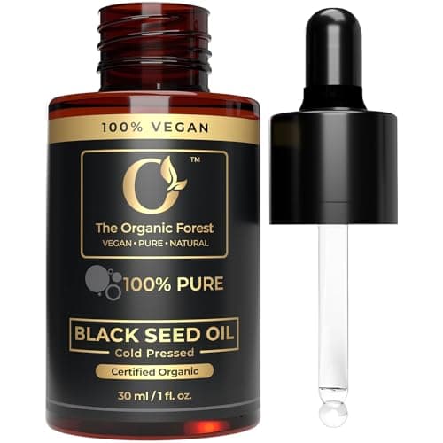 Image of 100% Plant Based Black Seed Oil – Organic Cold Pressed Carrier Oil for Hair & Skin Care – Pure Black Cumin Seed Drops For Hair Thickening & Skin Health