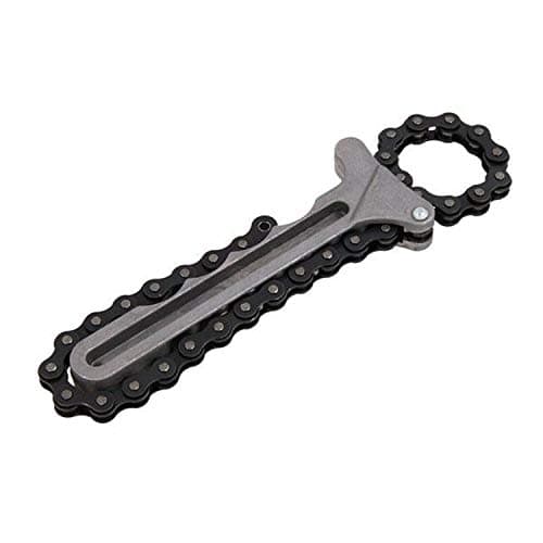 Image of Neilsen CT2385 Oil Filter Wrench - 8.5in/215mm Length with Steel Chain and Durable Aluminum Handle for Filters up to 120mm