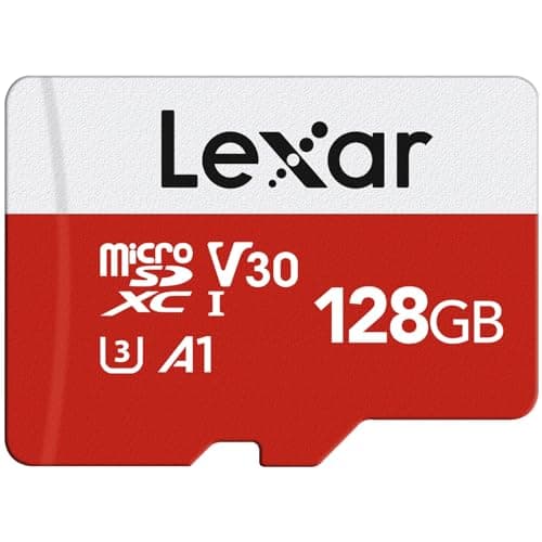 Image of Lexar 128GB Micro SD Card E Series, microSDXC UHS-I Flash Memory Card with Adapter - Up to 100MB/s, A1, U3, Class10, V30, High Speed TF Card