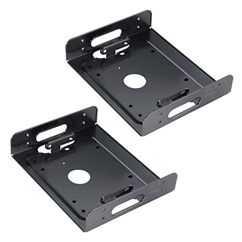 Image of Akasa SSD & HDD Adapter | Fits 3.5" HDD or 2.5" HDD/SSD Into 5.25" PC Bay | Included Anti Vibration Pads and Mounting Screws | Black SECC | 2 Pack | AK-HDA-01-KT02
