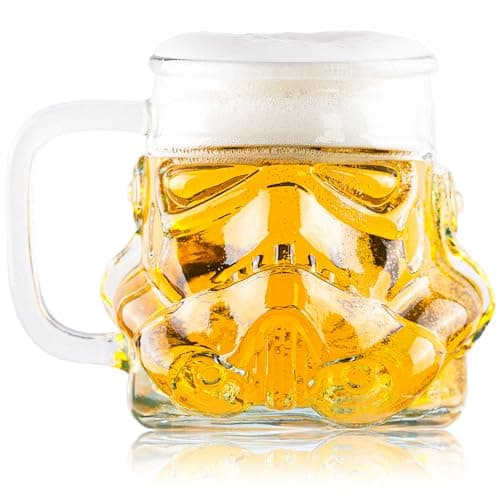 Image of Thumbs Up Original Stormtrooper Beer Glass, Transparent, 1 Pint Size (600ml), Original Fan Merchandise, Perfect Star Wars Gifts for Men and Women, Perfect for Collectors and Beer Enthusiasts