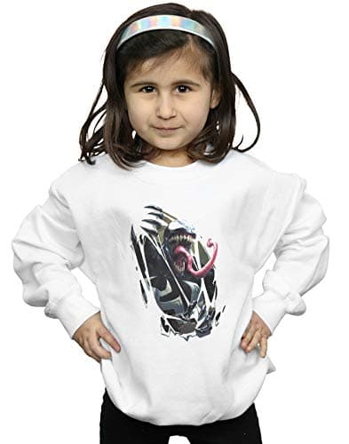 Image of Marvel Girls Venom Inside Me Sweatshirt White 9-11 Years