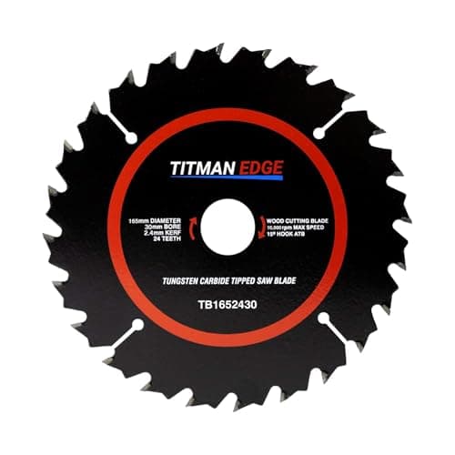 Image of 165mm Diameter TCT Saw Blade, 24 tooth & 30mm Bore Titman Edge TB1652430