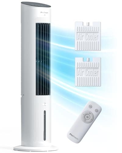 Image of Pro Breeze® OmniAir 5L 4in1 Evaporative Air Cooler & Portable Tower Fan, 3 Fan Speeds, Remote Control, Oscillating, 7-Hour Digital Timer & Sleep, Natural and Humidification Mode - Home & Office